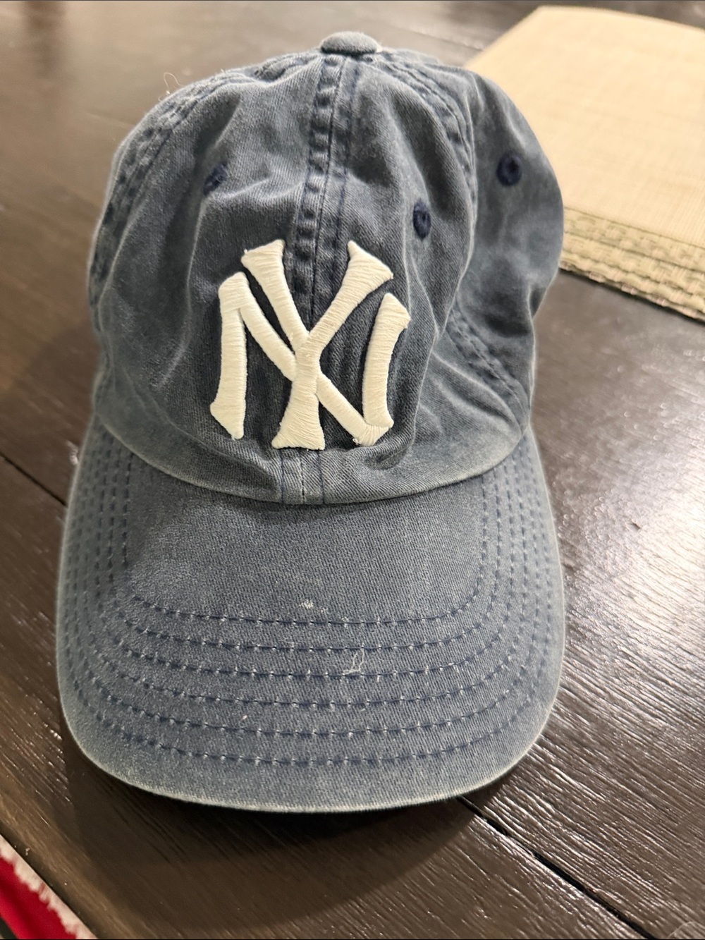 New York Yankees Adjustable Washed Blue Baseball Cap